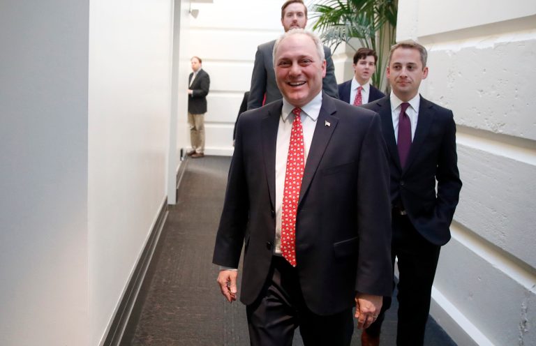—œI’ve been really encouraged to see the kind of commitment that President Trump has had on following through on the promises he made to the American people,—? said House Majority Whip Steve Scalise, R-La. (AP Photo/Alex Brandon)