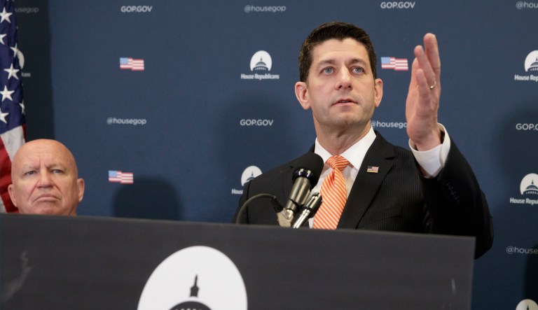 The Republican plan would keep the current top individual tax rate on very high incomes, according to one person who attended a meeting with House Speaker Paul Ryan on the tax plan Wednesday. (AP Photo/J. Scott Applewhite)