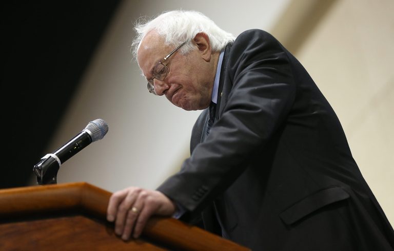 Potential Democratic presidential candidate Sen. Bernie Sanders delivers remarks at the South Carolina Democratic Party state convention April 25, 2015 in Columbia, S.C. (Photo by Win McNamee/Getty Images)