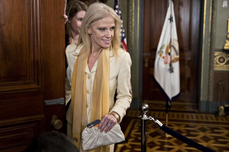 Kellyanne Conway said that there's no bad blood between President Trump and his pick for the Supreme Court, Judge Neil Gorsuch. (Andrew Harrer/Bloomberg)
