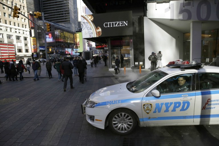 The arrests were made by FBI agents and members of the NYPD's Internal Affairs Bureau. The case was allegedly built with wiretaps. (AP Photo)