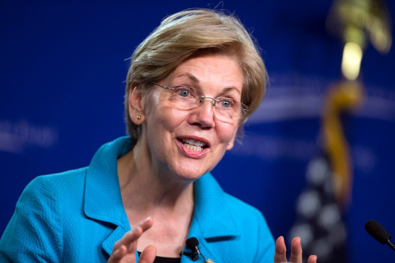 Is an elevated profile for Elizabeth Warren such a bad thing for Republicans? (AP Photo/Evan Vucci)