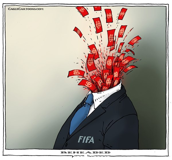 Editorial cartoon: Headless FIFA