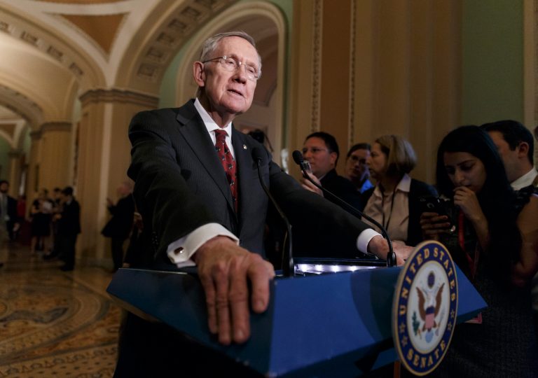 Senate Majority Leader Harry Reid hates the Koch brothers so much he wants to rewrite the First Amendment to keep them out of the political process. (AP Photo)