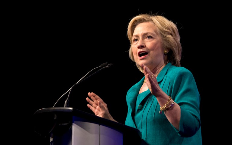The Center for Public Integrity released its 2016 campaign analysis on Monday showing journalists giving hundreds of thousands of dollars to Democratic presidential nominee Hillary Clinton. (AP Photo/Wilfredo Lee)