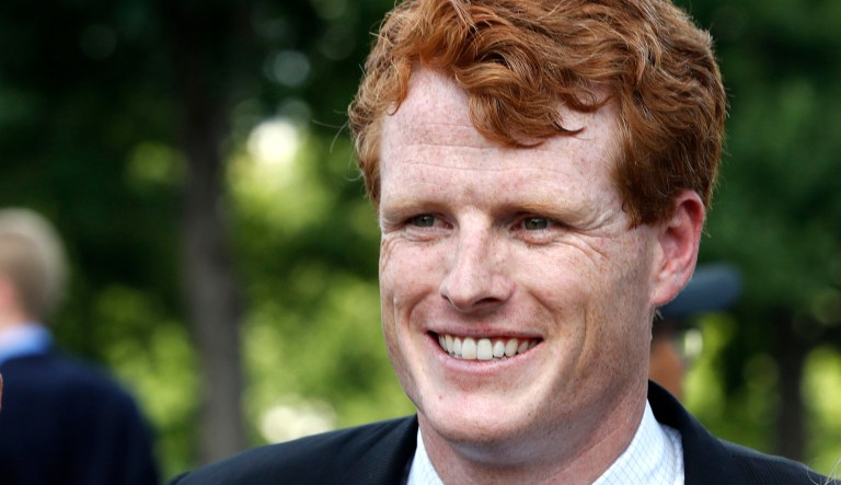 Rep. Joe Kennedy, D-Mass., ghosted members of the local and national media and some Lamb supporters in suburban Pittsburgh by slipping in and out of the state without any notice. (AP Photo/Jacquelyn Martin)