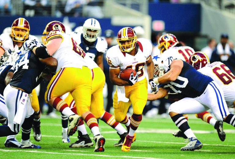 Matt Strasen/AP
Washington Redskins rookie running back Alfred Morris has run for 982 yards and six touchdowns this season.