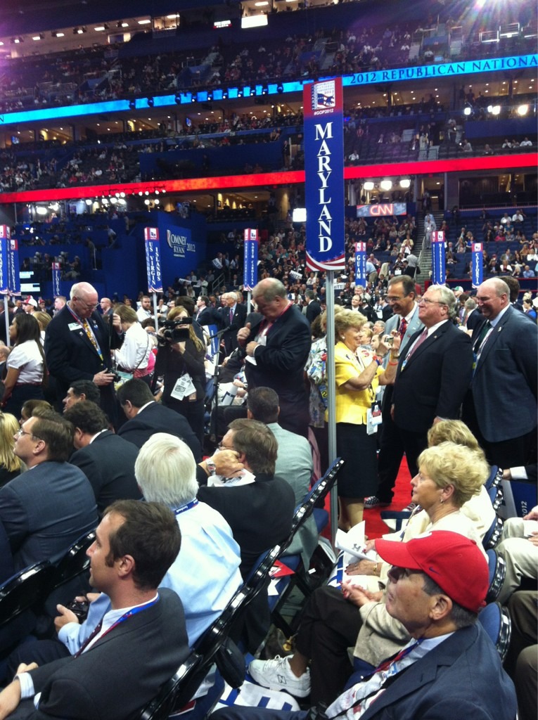 The Maryland delegation at the Republican National Convention. (Brian Hughes/Examiner photo)