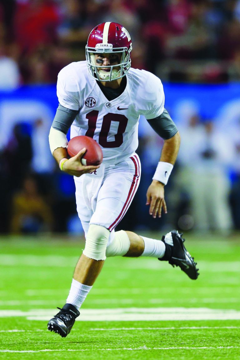 Mike Ehrmann/Getty Images
Alabama Crimson Tide quarterback AJ McCarron ranks second in the nation in pass efficiency at 173.1.