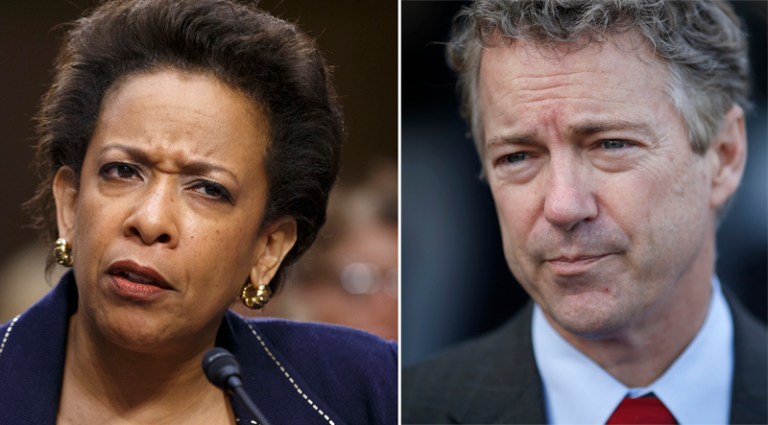 Sen. Rand Paul is being accused of racism because he said he will oppose Loretta Lynch's confirmation. (AP images)
