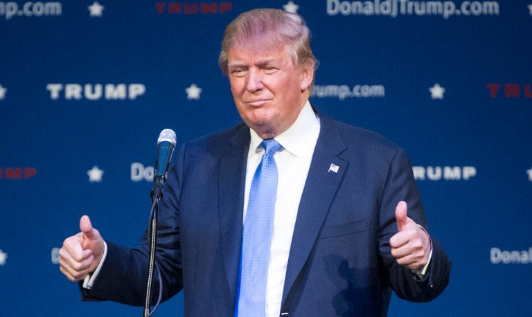 Republican presidential candidate Donald Trump's campaign agenda would add $5.3 trillion to the debt, mostly because of proposed tax cuts. (AP Photo/John Amis)