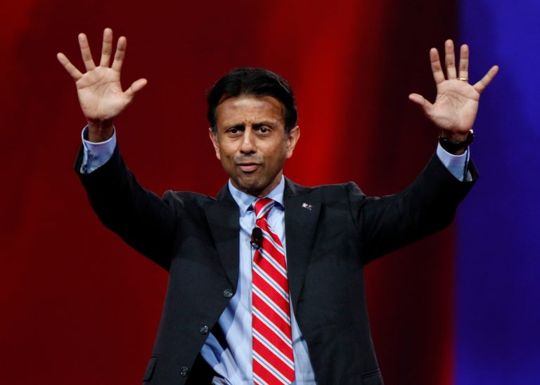 Republican presidential candidate, Louisiana Gov. Bobby Jindal speaks at an event in Columbus, Ohio in August. (AP Photo/Paul Vernon)