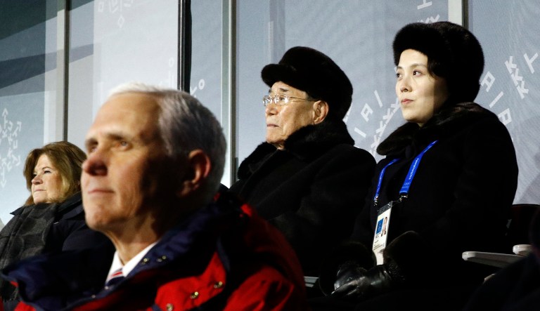 A commentary piece published in the official newspaper of North Korea's ruling party, Rodong Sinmun, said Vice President Mike Pence (pictured bottom left) 