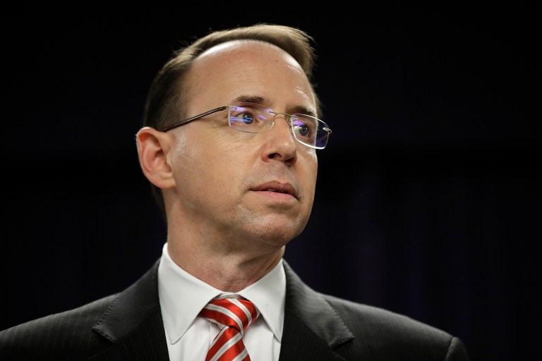 McCaskill made the revelation to reporters following a rare full-Senate meeting with Rosenstein. (AP Photo/Patrick Semansky)