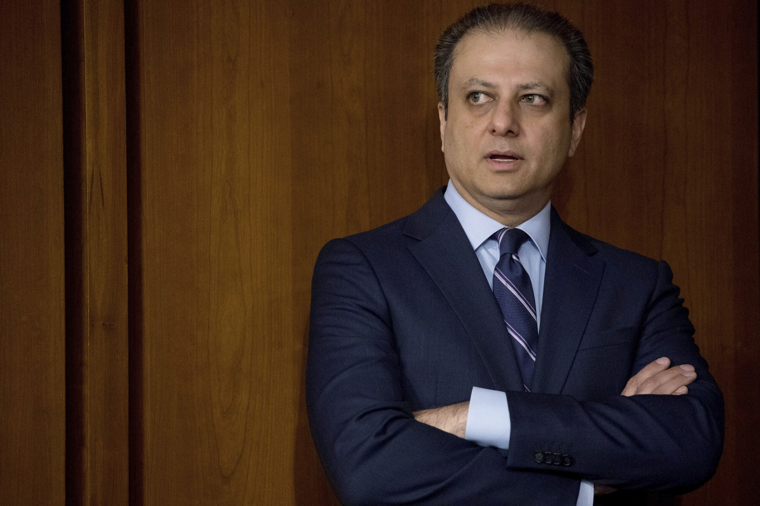 Preet Bharara paints target on Trump while attending Comey hearing
