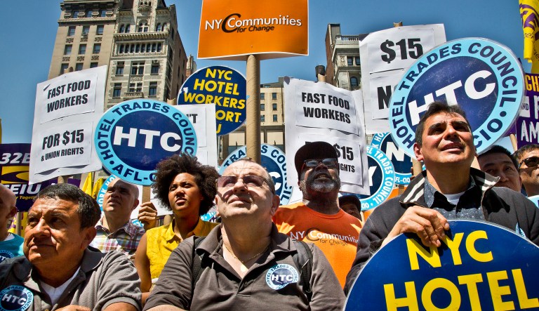 Should House Democrats' Workplace Action for Growing Economy Act pass into law, it would make joining and organizing a labor union much easier. (AP Photo/Bebeto Matthews, File)