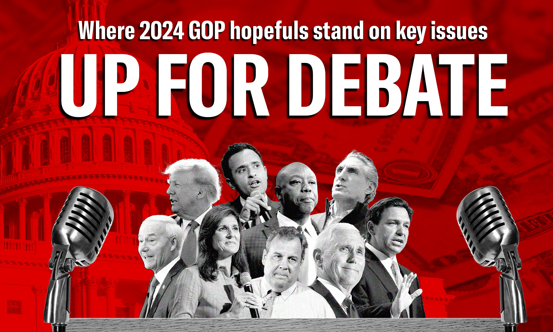 Up for Debate: Trump, DeSantis, and 2024 GOP hopefuls’ stance on spending and debt