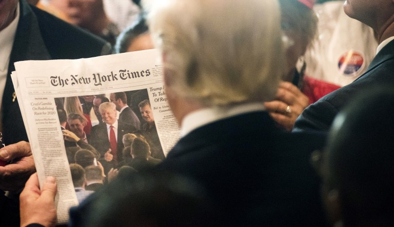 President Trump has said in the past that he is not a fan of the New York Times, calling the publication 