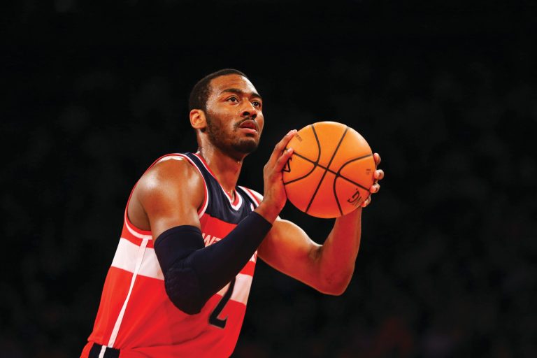 Al Bello/Getty Images
Guard John Wall averaged a career-high 18.3 points per game after missing the first 33 games of the season because of injury.