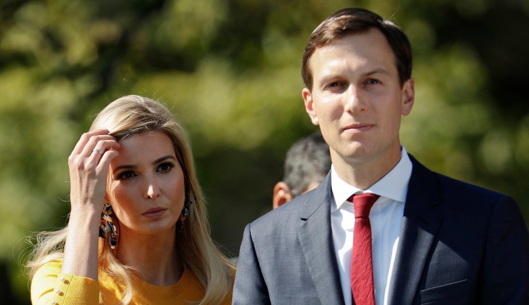 Ivanka Trump, the daughter and assistant to President Trump, and her husband Jared Kushner, also a White House adviser, were among more than 100 White House staffers with just temporary security clearances in late 2017. (AP Photo/Pablo Martinez Monsivais)