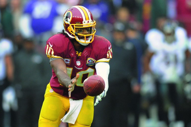 Nick Wass/AP
Quarterback Robert Griffin III has an NFL-best 104.2 passer rating this season.
