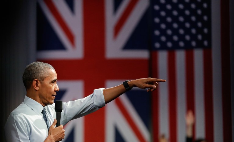 President Obama's threat to demote Britain if it were to return to self-government rather than remaining under the yoke of the EU isn't just petty and ridiculous. It's also impossible; he won't even be in office to carry it out. (AP Photo)