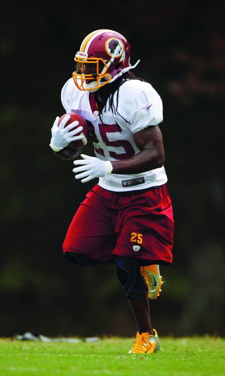 Pablo Martinez Monsivais/Ap
Washington Redskins running back Tim Hightower tore his ACL last season, and his status for the season-opener remains uncertain.