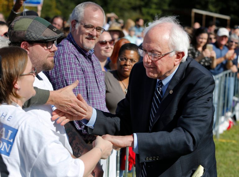 During the three-month period from the end of June to the end of September, Bernie Sanders spent $477,115 campaigning in Iowa, whereas Hillary Clinton spent only $338,072. (AP Photo)