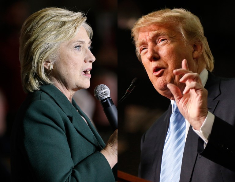 Donald Trump would draw more voters to the polling booth next November than any other Republican candidate competing in a hypothetical matchup with Democratic front-runner Hillary Clinton, according to a new survey. (AP Photo)