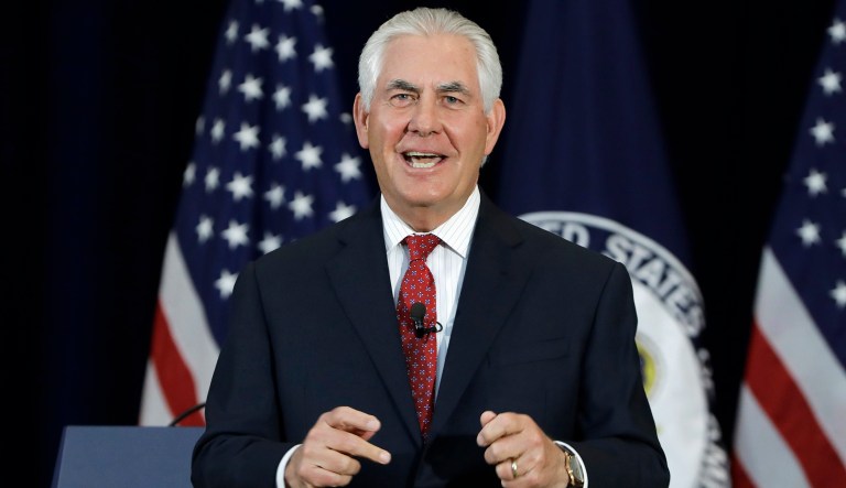 Secretary of State Rex Tillerson said President Trump will push NATO allies to meet their defense spending obligations on Thursday. (AP Photo/Jacquelyn Martin, File)