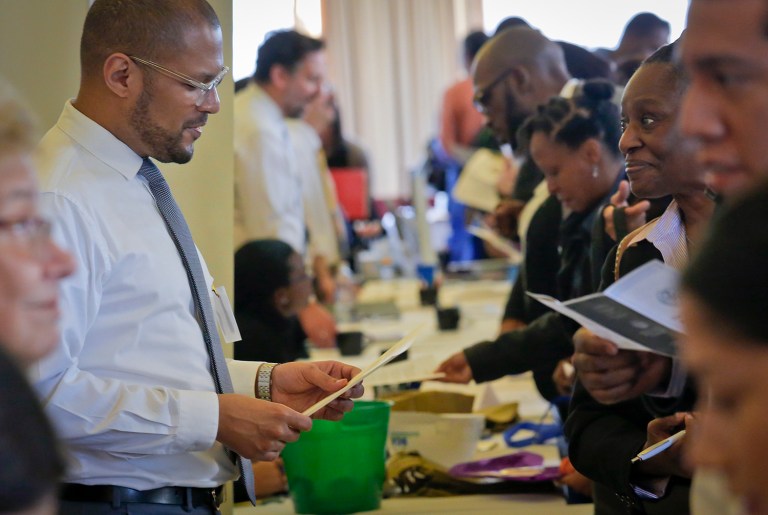 Underemployment is at the lowest level of the recovery. It fell to 9.5 percent in October, the lowest rate since April 2008. (AP Photo/Bebeto Matthews)