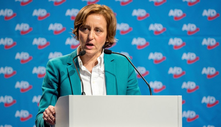 Beatrix von Storch (pictured above), the deputy leader of the Alternative for Germany party, said that the decision of Cologne's police to tweet in Arabic was an act of appeasement towards 