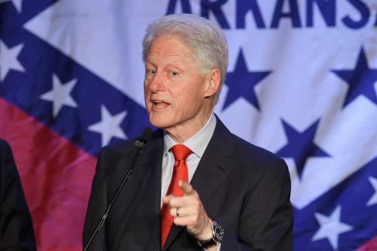 Clinton remains a huge presence in Arkansas; even though he lives on the global stage, he's never really left this state, not just with his visits, but the Clinton Library, the 2012 re-naming of Little Rock National Airport to Bill and Hillary Clinton National Airport, and evidence everywhere of his 12 years as governor and eight as president. (AP Photo/Danny Johnston)