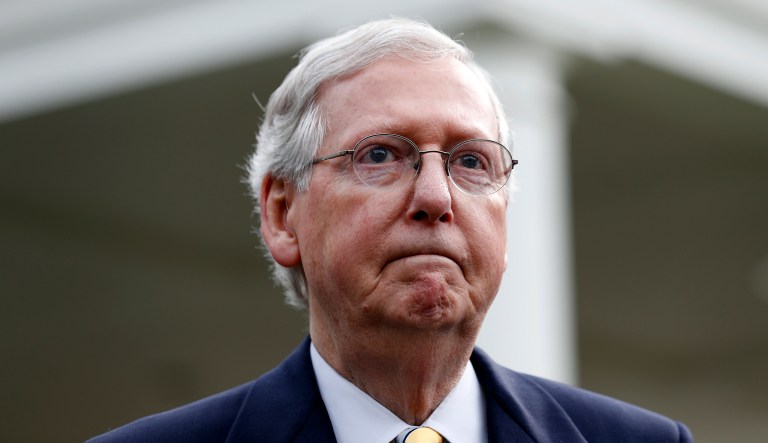 Senate Majority Leader Mitch McConnell of Kentucky told MSNBC's Hugh Hewitt Saturday that Congress remains dedicated to President Trump's six-month window to pass legislation allowing recipients of the Deferred Action for Childhood Arrivals program to remain the U.S. (AP Photo/Alex Brandon)