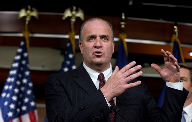 Rep. Dan Kildee, D-Mich., said he was disappointed, but not yet defeated, by the latest setback in his fight to get federal funding for the lead water crisis in the eastern Michigan city. (AP Photo/Manuel Balce Ceneta)