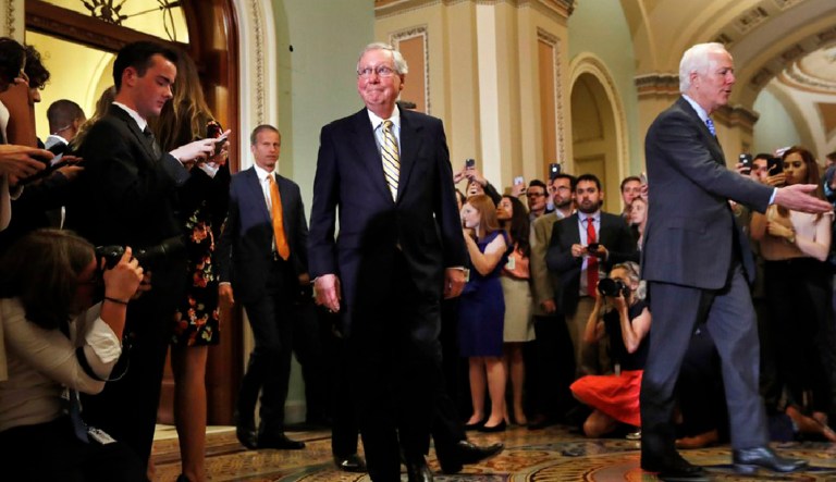 President Trump demanded Sen. Mitch McConnell, R-Ky., 
