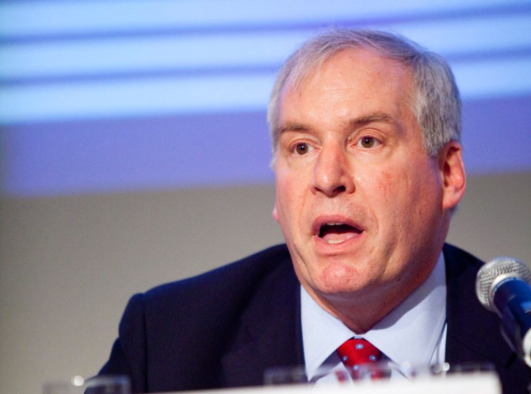 Federal Reserve Bank of Boston President Eric Rosengren suggested that the Fed's main criterion for raising rates, namely inflation rising to the Fed's 2 percent target, was likely to be met. (Brendan Hoffman/Bloomberg News file)