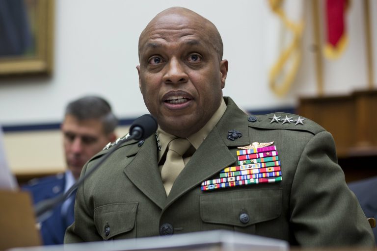 Director of the Defense Intelligence Agency Lt. Gen. Vincent Stewart testifies before a House Armed Services Committee on the security threats posed to the United States, on Tuesday, February 3rd, 2015. (Graeme Jennings/Examiner)