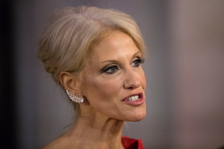 Kellyanne Conway said President-elect Trump's speech after being sworn-in Friday would be short but powerful as a call to action. (AP Photo/Matt Rourke)