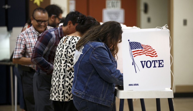 Top state voting officials said the Department of Homeland Security failed to properly communicate the hacking threats to state voting system during the 2016 election. (Patrick T. Fallon/Bloomberg)
