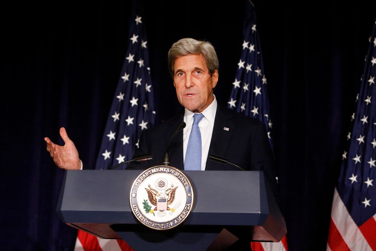 Secretary of State John Kerry promised that the United States would retaliate against Russia's attempts to meddle in the American presidential election. (AP Photo/Jason DeCrow, File)