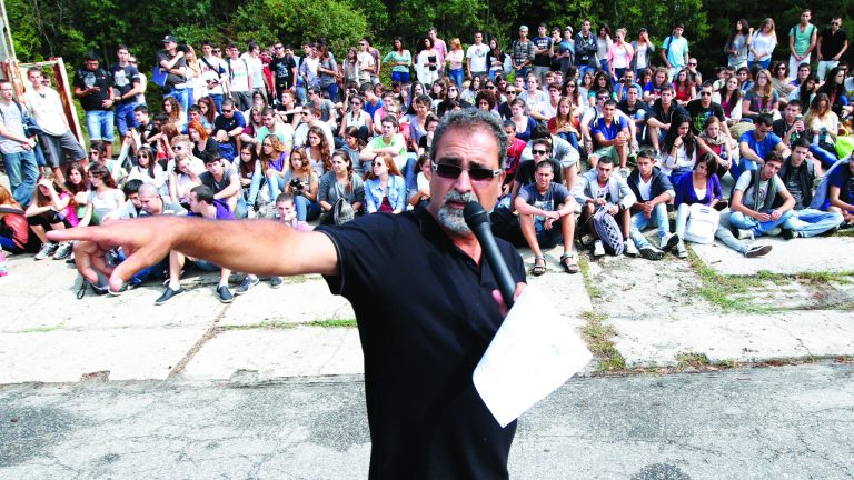 Israeli archaeologist Yoram Haimi ,left, talking to young people from the Dror School in Israel about his findings at the site of the former German Nazi death camp of Sobibor, in eastern Poland, on Tuesday, Aug. 21, 2012. Dror school is trying to find remains of the camp still hidden in the ground in order to redraw its shape. The Nazis burned the camp to the ground in to erase all trace of it as the Soviet Red Army was approaching. (AP Photo/Czarek Sokolowski)