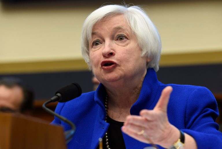 Federal Reserve Board Chair Janet Yellen said the U.S. economy faces a number of global threats that could hamper growth and compel the Fed to slow the pace of future interest rate hikes. (AP Photo/Susan Walsh)