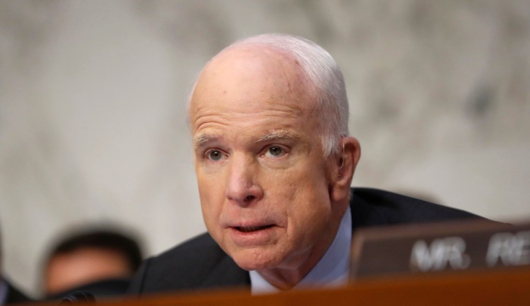 McCain had called top Pentagon officials before the committee for testimony on reforming acquisition programs, which he often condemns for wasting billions of dollars in recent years. (AP Photo/Pablo Martinez Monsivais)