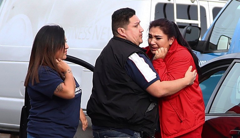 A gunman took at least three people hostage at the largest veterans home in the United States on Friday, leading to a lockdown of the sprawling grounds in California, authorities said. (AP Photo/Ben Margot)
