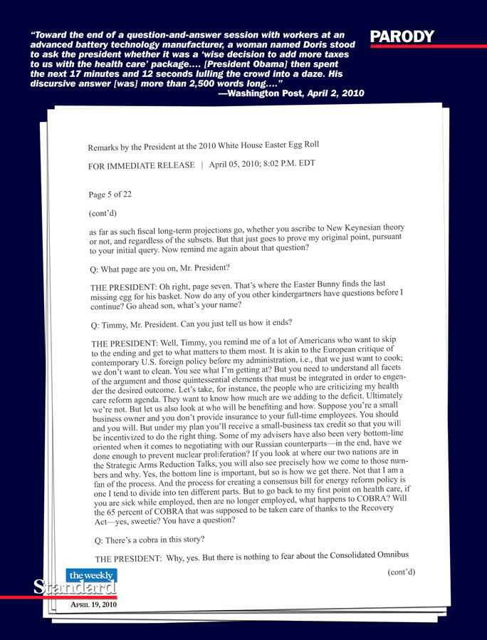 Obama Orates at the White House Easter Egg Roll