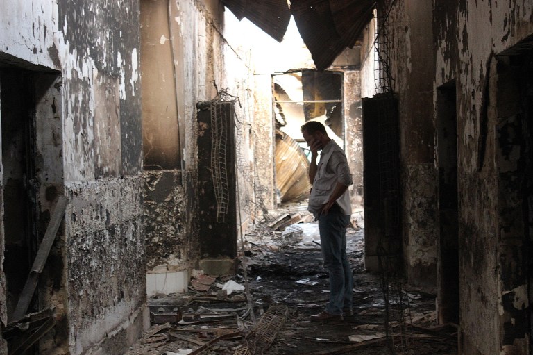 On Oct. 3, 2015, a hospital in the northern city of Kunduz was mistakenly attacked by a U.S. Air Force special operations group. (Najim Rahim via AP)