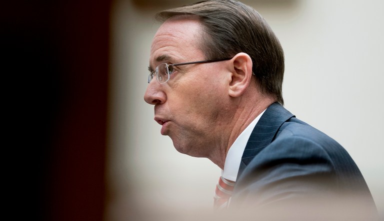 Deputy Attorney General Rod Rosenstein speaks before a House Committee on the Judiciary oversight hearing on Capitol Hill, Wednesday, Dec. 13, 2017 in Washington. (AP Photo/Andrew Harnik)