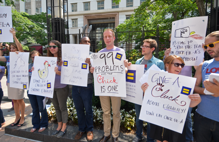 Gay lobby protests Chick-fil-A: ‘My boyfriend used to like your waffle fries’