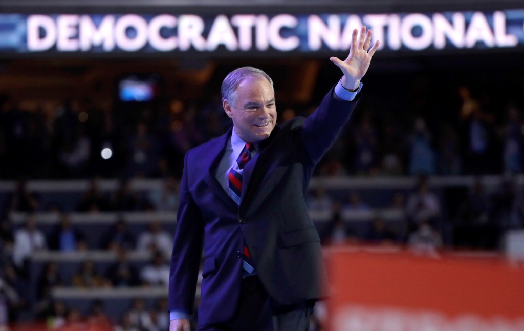 Kaine gets lukewarm reception from DNC’s liberal wing